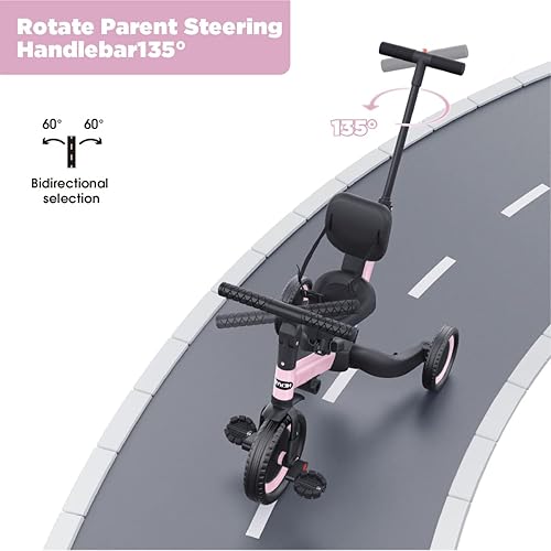 Miniatura 4 de newyoo Triciclo para niños pequeños con casco, bicicleta para niños pequeños, triciclos para niños de 1 a 3 años, casco de bicicleta para niños de 3