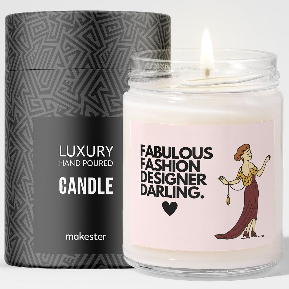 Fashion Designer Gift - Luxury Soy Wax Candle - Vanilla, Jasmine, Sugared Almond - Makester — image 1