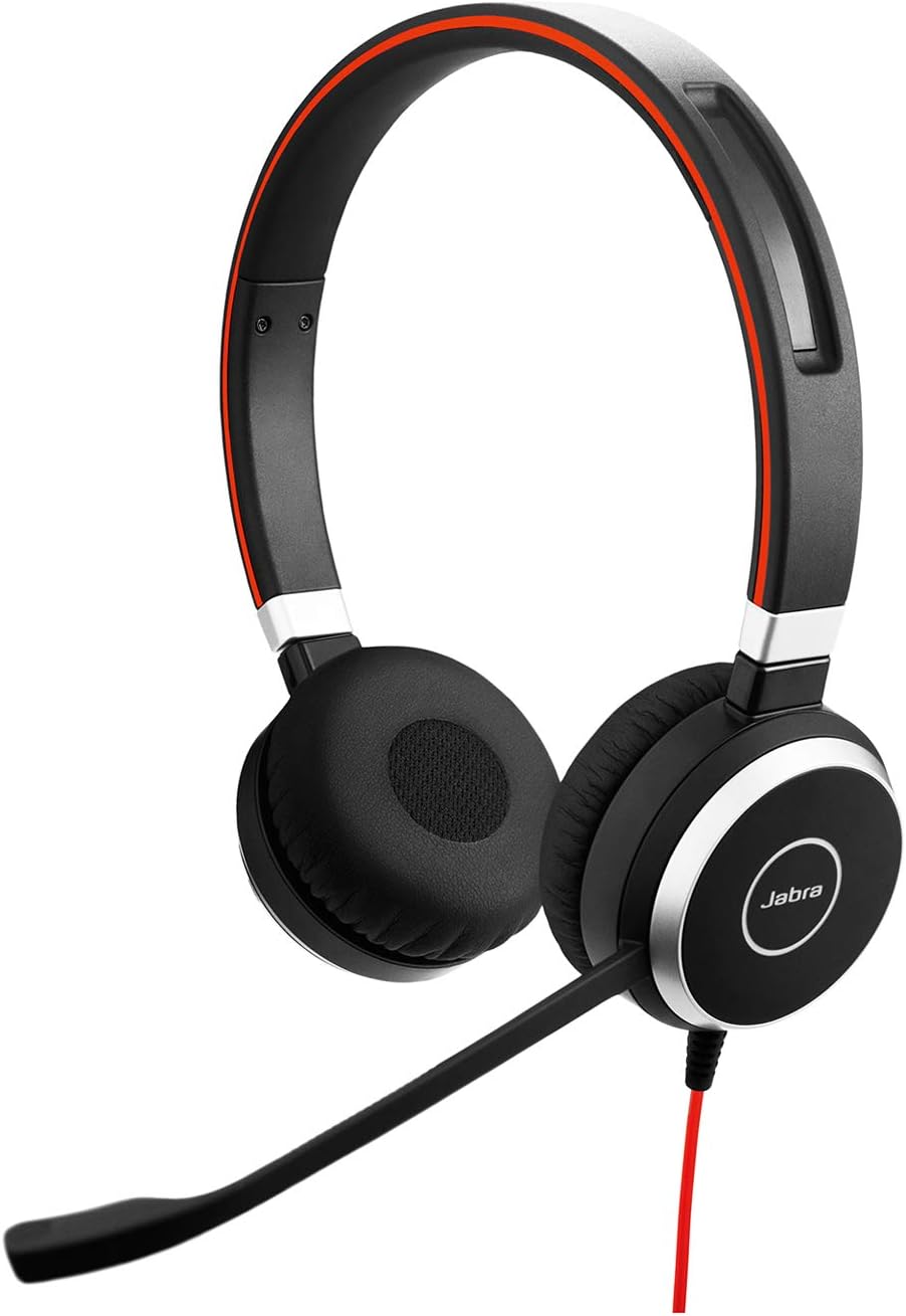 Evolve 40 Professional Wired Headset, Stereo, UC-Optimized – Telephone Headset for Greater Productivity, Superior Sound for Calls and Music, 3.5mm Jack/USB Connection, All-Day Comfort Design