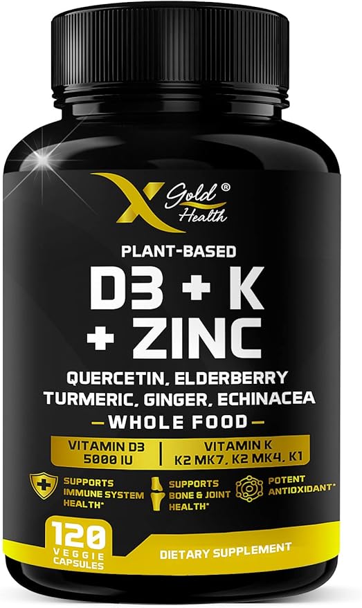 Vitamin D, K2, K1, Zinc, Quercetin, Elderberry, Turmeric