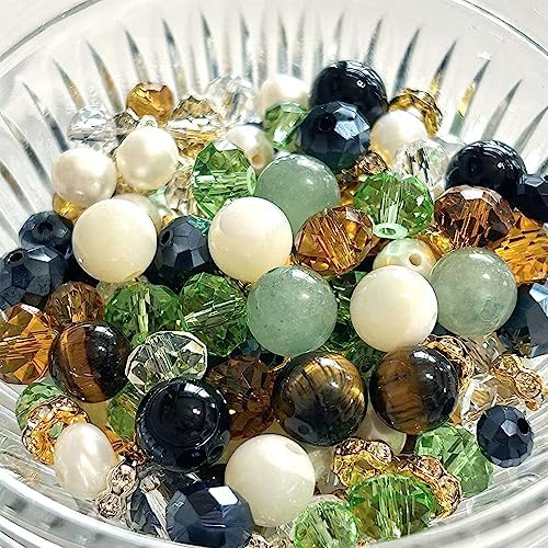 Amazon.co.jp: 天然石 ビーズセット クリスタルガラス 淡水パール 