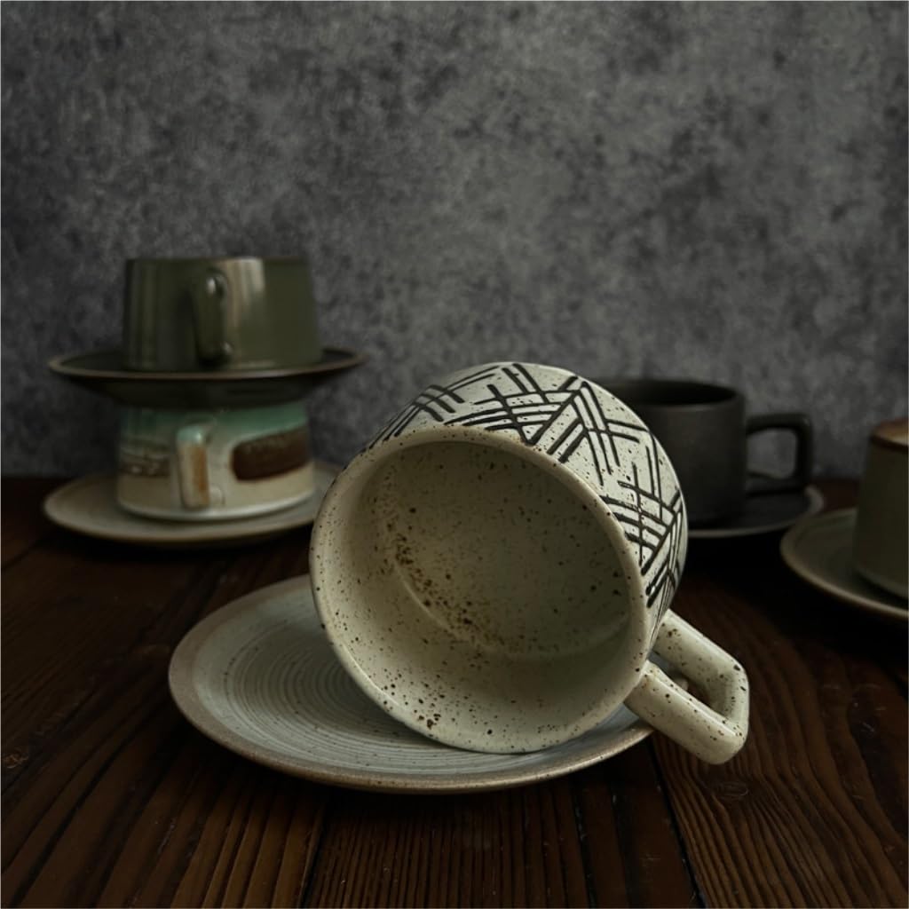 Herbata herbaty, Filiżanka ceramiczna, wysokiej klasy filiżanka do herbaty z mlekiem(5)