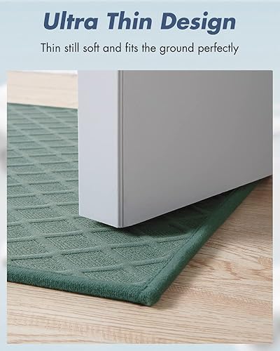 Miniatura 4 de AMOAMI Tapetes de baño ultra delgados, con parte trasera de goma, antideslizantes, absorbentes, para suelo, regadera y lavabo