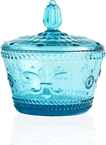 Miniatura 8 de EVEREST GLOBAL Frascos de cristal con tapas de 10 onzas, juego de 2 recipientes de alivio para encimera de cocina, tarro de caramelo (vidrio sólido