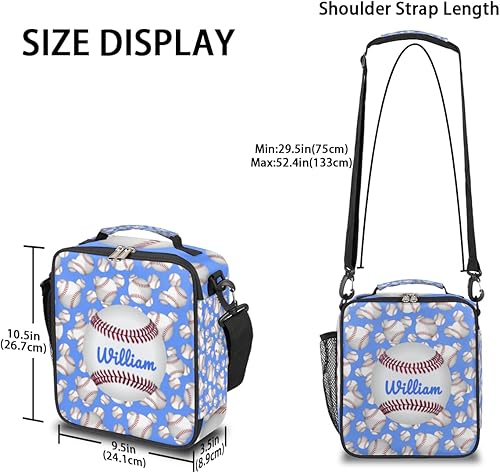 Miniatura 3 de Lonchera personalizada con nombre para niñas, niños, mujeres, adolescentes, regalo para la escuela, picnic, trabajo, viajes, béisbol, softbol