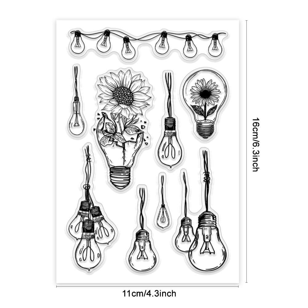 PH PandaHall Flower Clear Stamps - Large Floral Rubber Stamps For Card Making & Scrapbooking - View #9