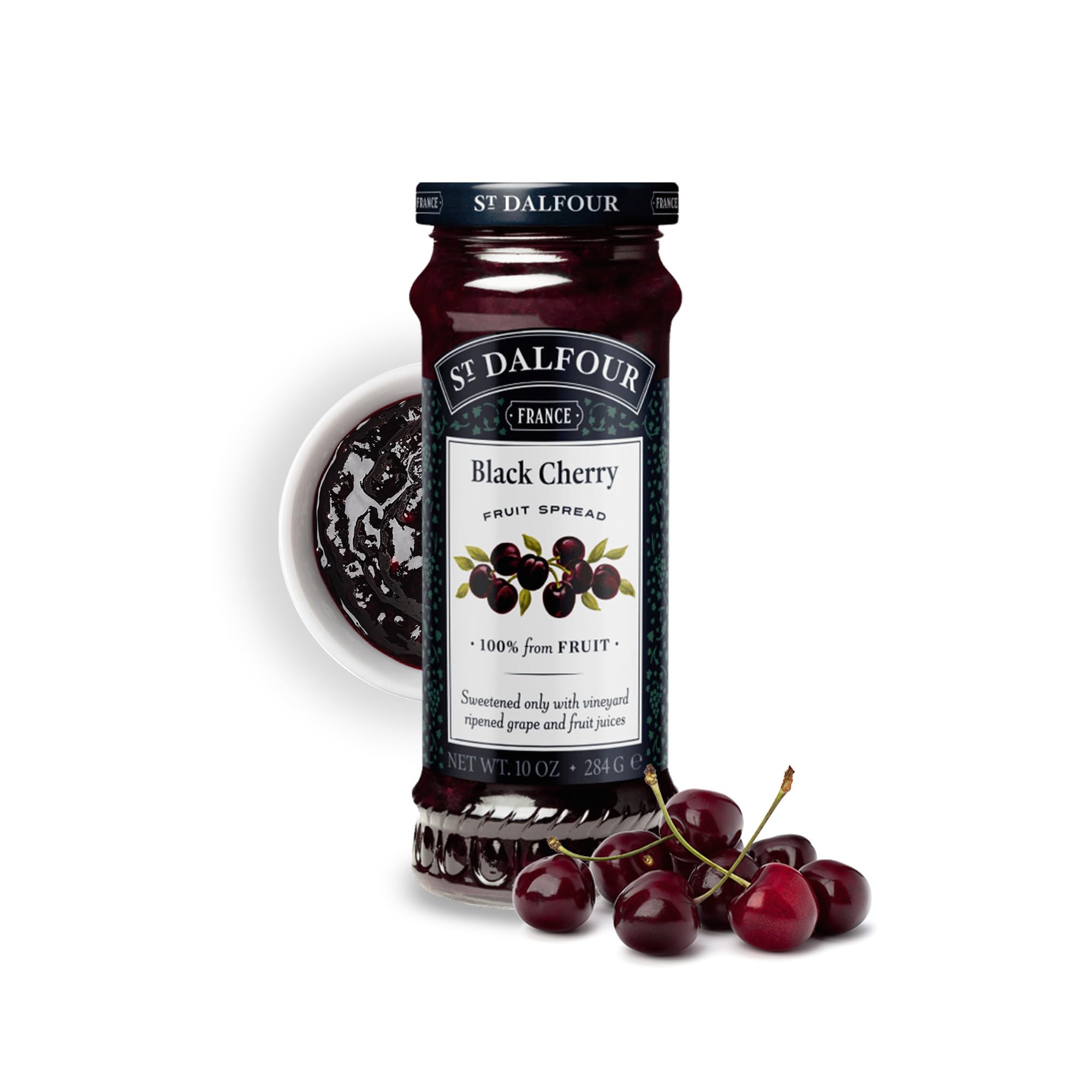 St Dalfour Black Cherry Fruit Spread 284 g | No Added Sugar | 100% from Fruit | No Added Preservatives, Colours, Flavors or Sweeteners | No Corn Syrup | Traditional French Recipe (B0005ZX5F2) Amazon Price History, Amazon Price Tracker