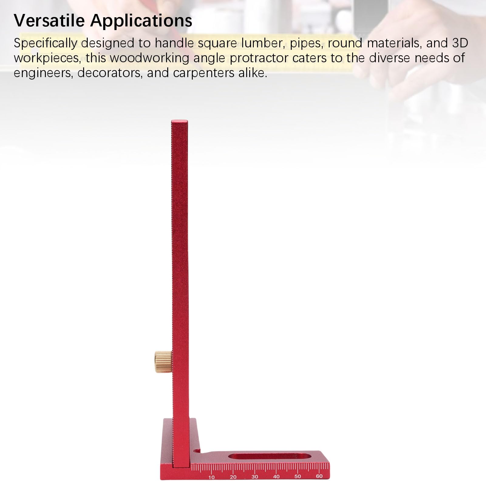 Righello di Misurazione Multiangolo 3D, Goniometro Quadrato Regolabile per la Lavorazione del Legno 0-180°, Righello Triangolare in Lega di Alluminio, Strumento di Layout Ad Alta Precisione