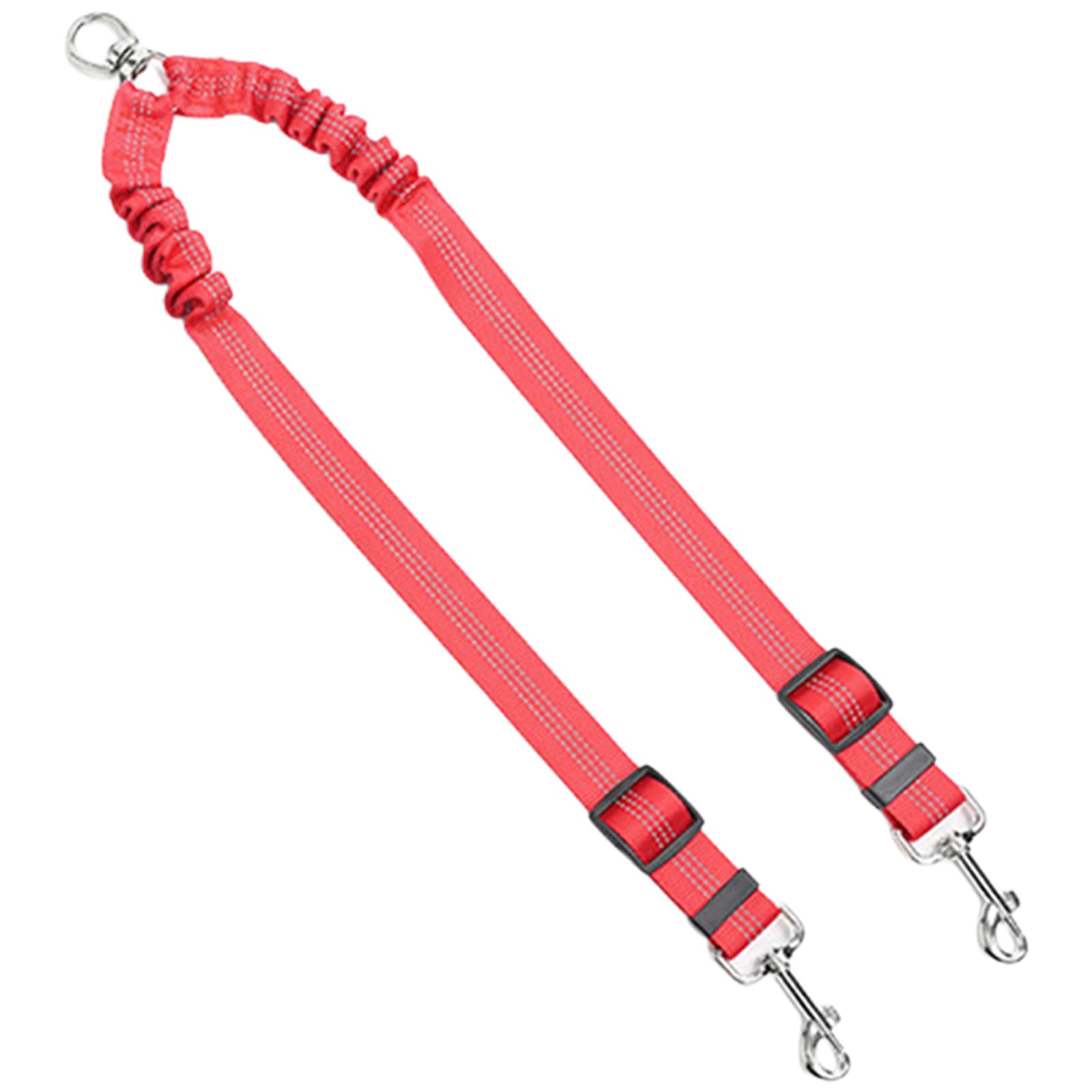 MICFENY Reflective Strips Double Head Dog Leash For Walking Two Dog Reinforced Nylon Training Rope with Metal Buckles for Breeds