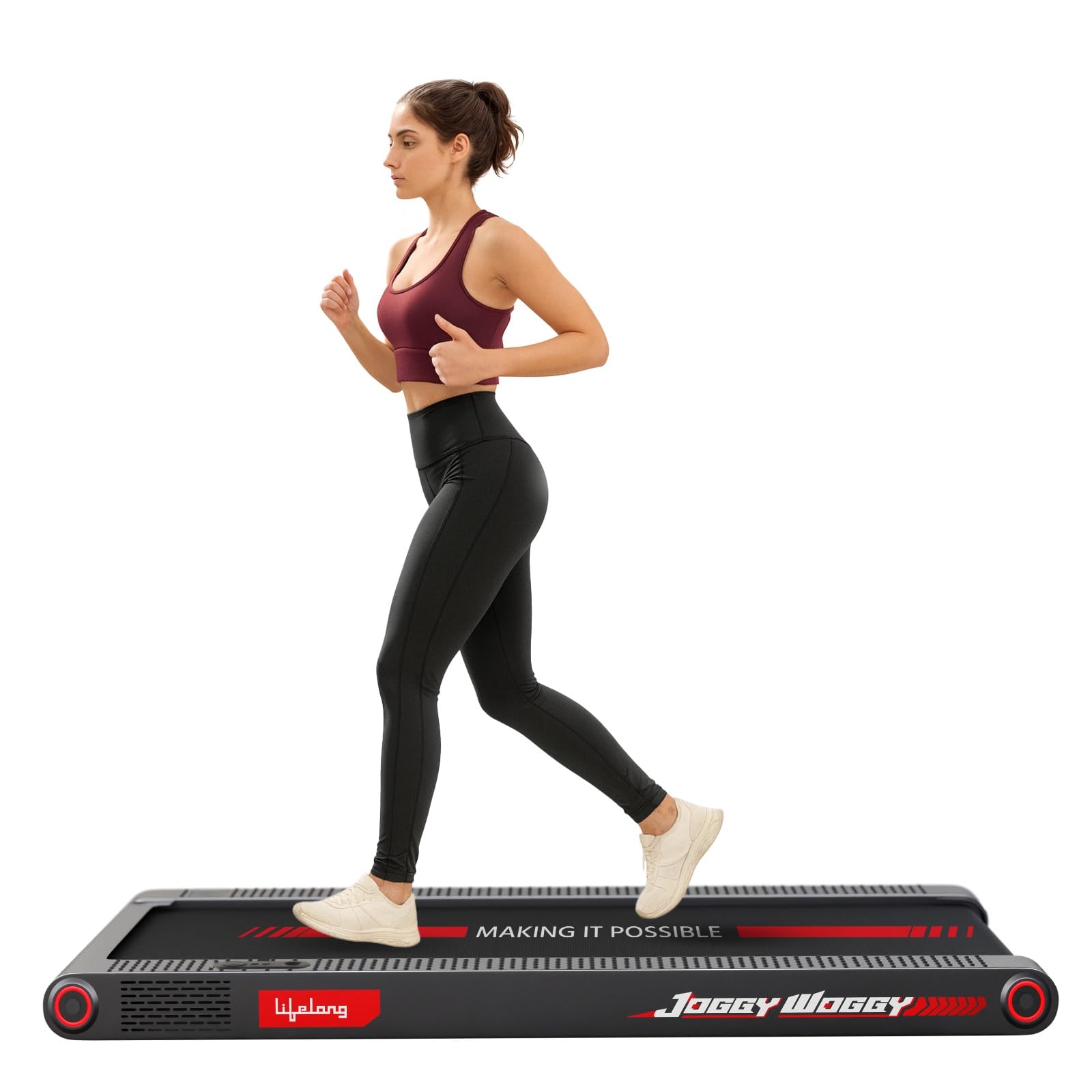 Lifelong Walking Pad Treadmill for Home| 4 HP Peak Motorised Treadmill with Vibration Plate | 3-in-1 Function with Walking, Jogging & 4 Vibration Massage Modes| LED Display | Supports 120kg-image-16