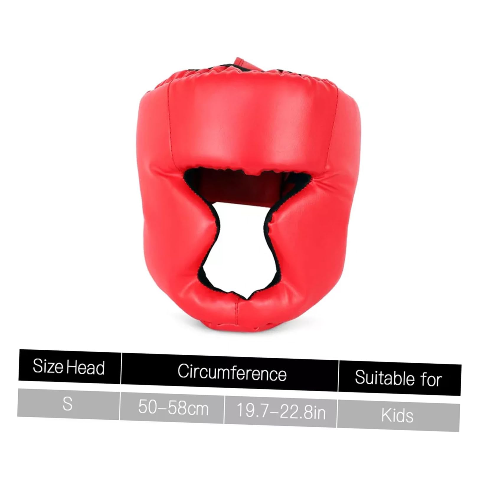 balacoo Boxing Mask Boys and Girls Training Headgear Sparring Guard Red Size s Moisture-Wicking Lining Comfortable Fit