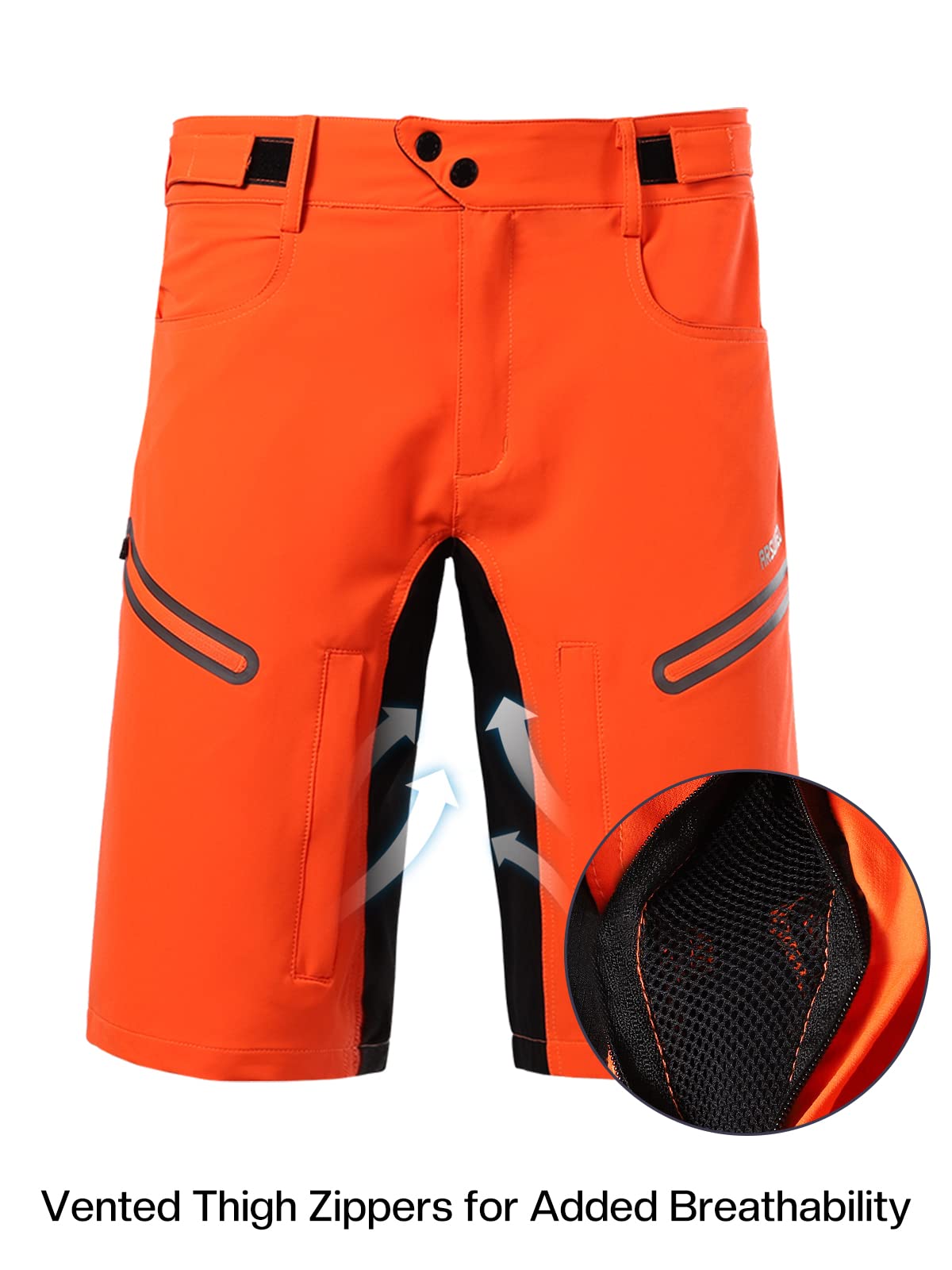 Short de Cyclisme Homme ARSUXEO Coupe Ample Ceinture Anti-humidité