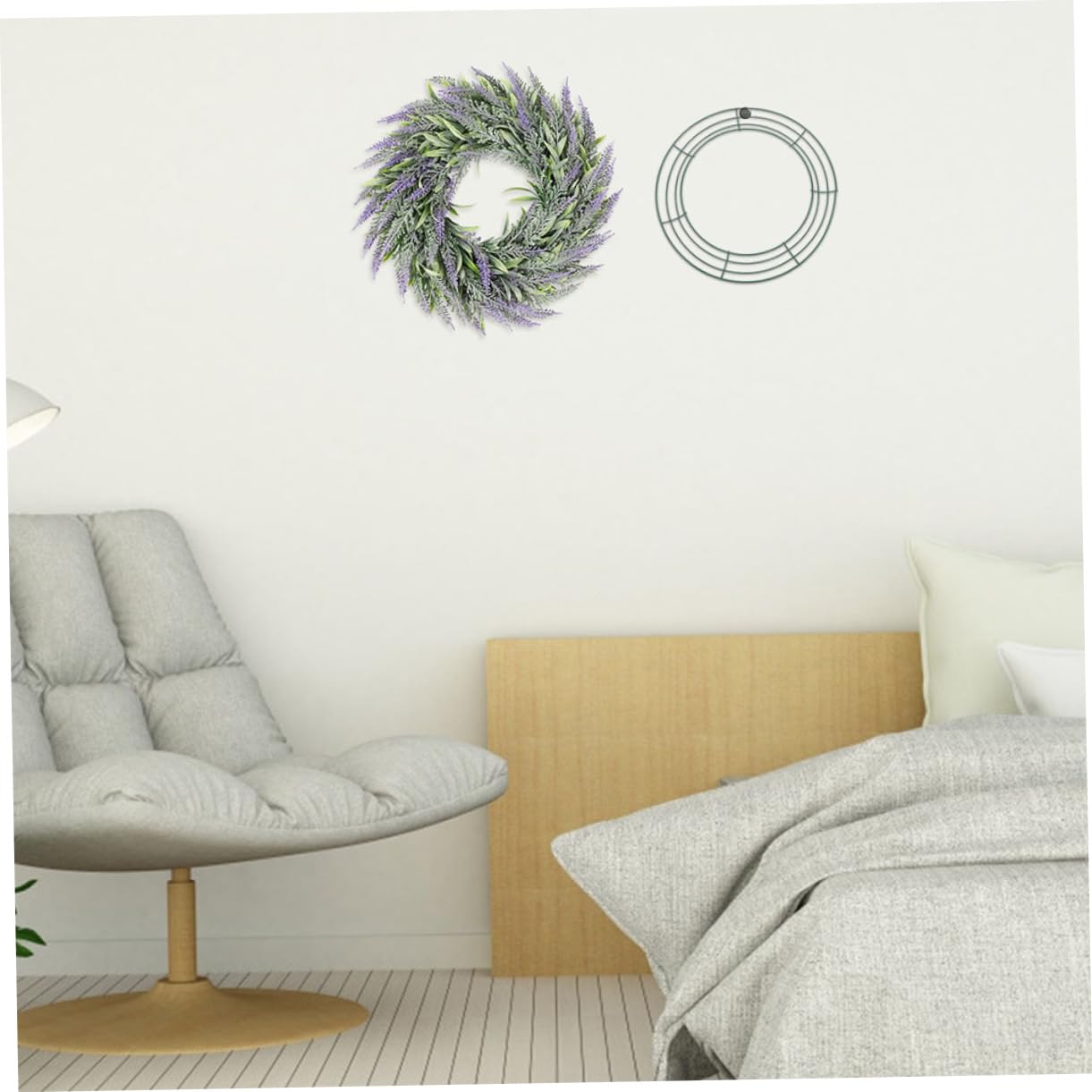 6stücke Metall Blumenkranzrahmen DIY-kranzstütze Eisen Gestell Blumenarrangements Osterkranzhalter Girlandenzubehör Runde Kranzformen Metalldraht Kranzrahmen Für Innen Und Außenber