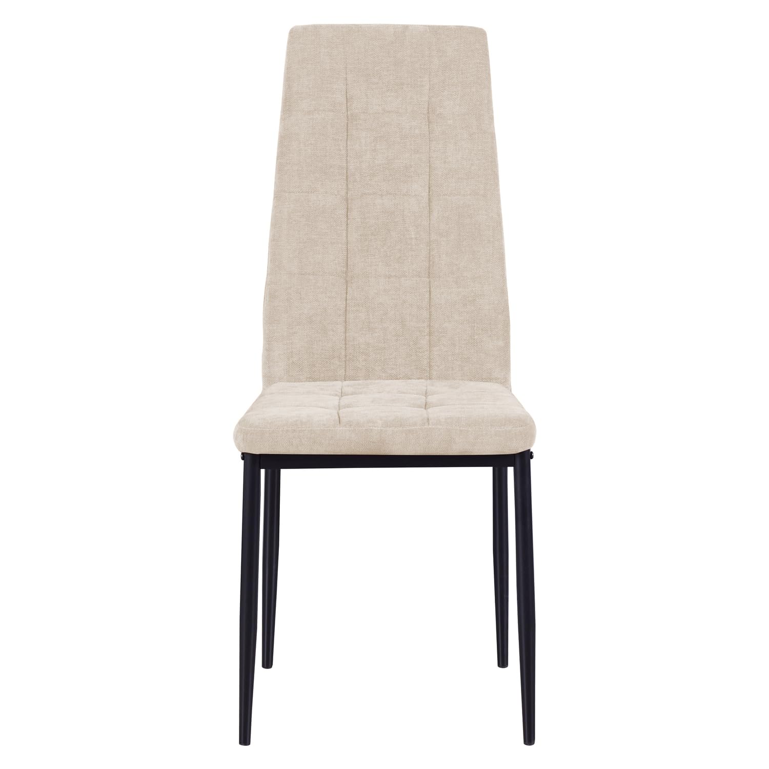 WeHome - Sedie di Tessuto Milano, Set da 4 Sedie Design per Sala da Pranzo, Sedie da Cucina, Ufficio, Sala d'Attesa, Camera da Letto, Cucina completa, Arredamento casa (Beige)