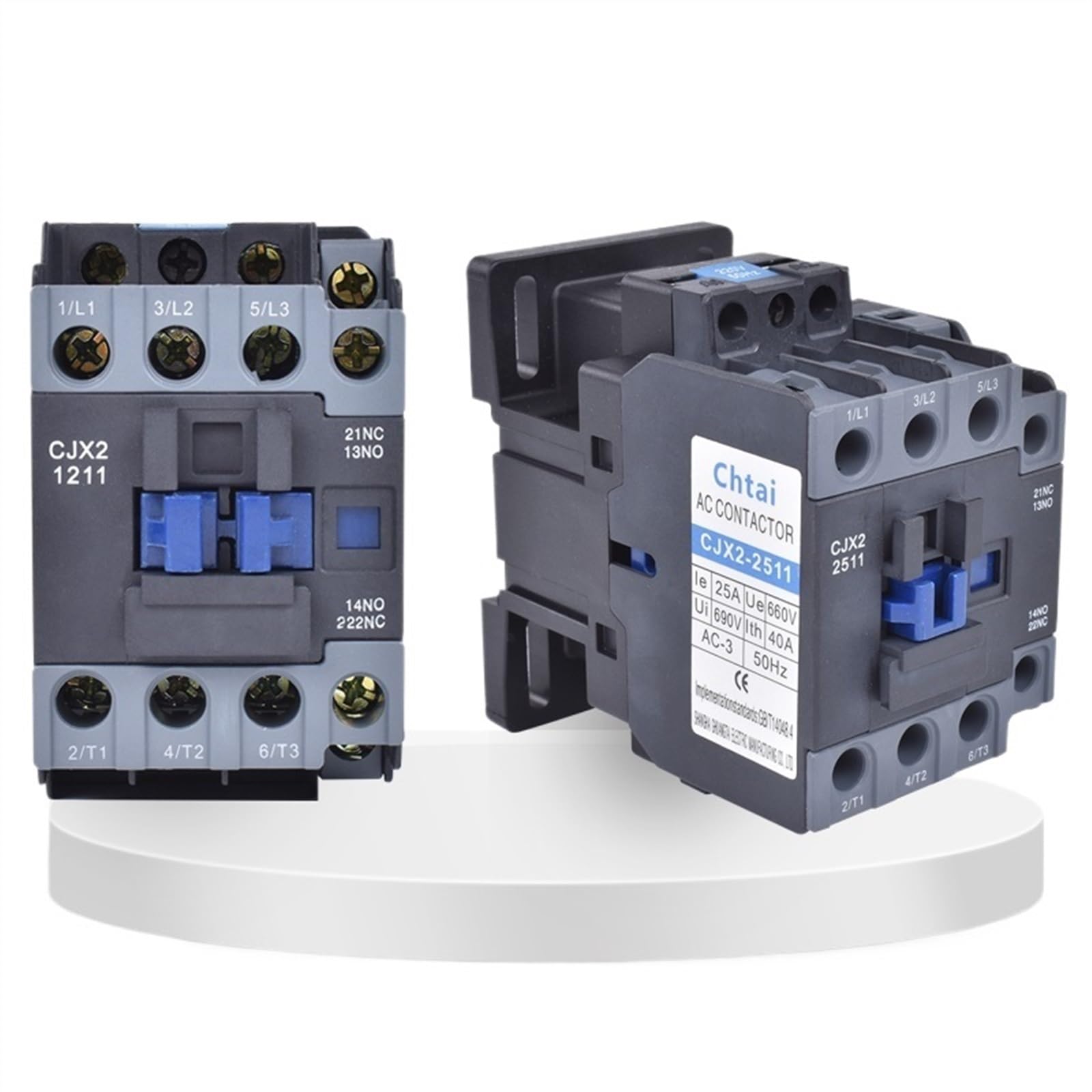 Contacteur CA de puissance CJX2-2511 bobine 220V triphasé 380V interrupteur 3 pôles