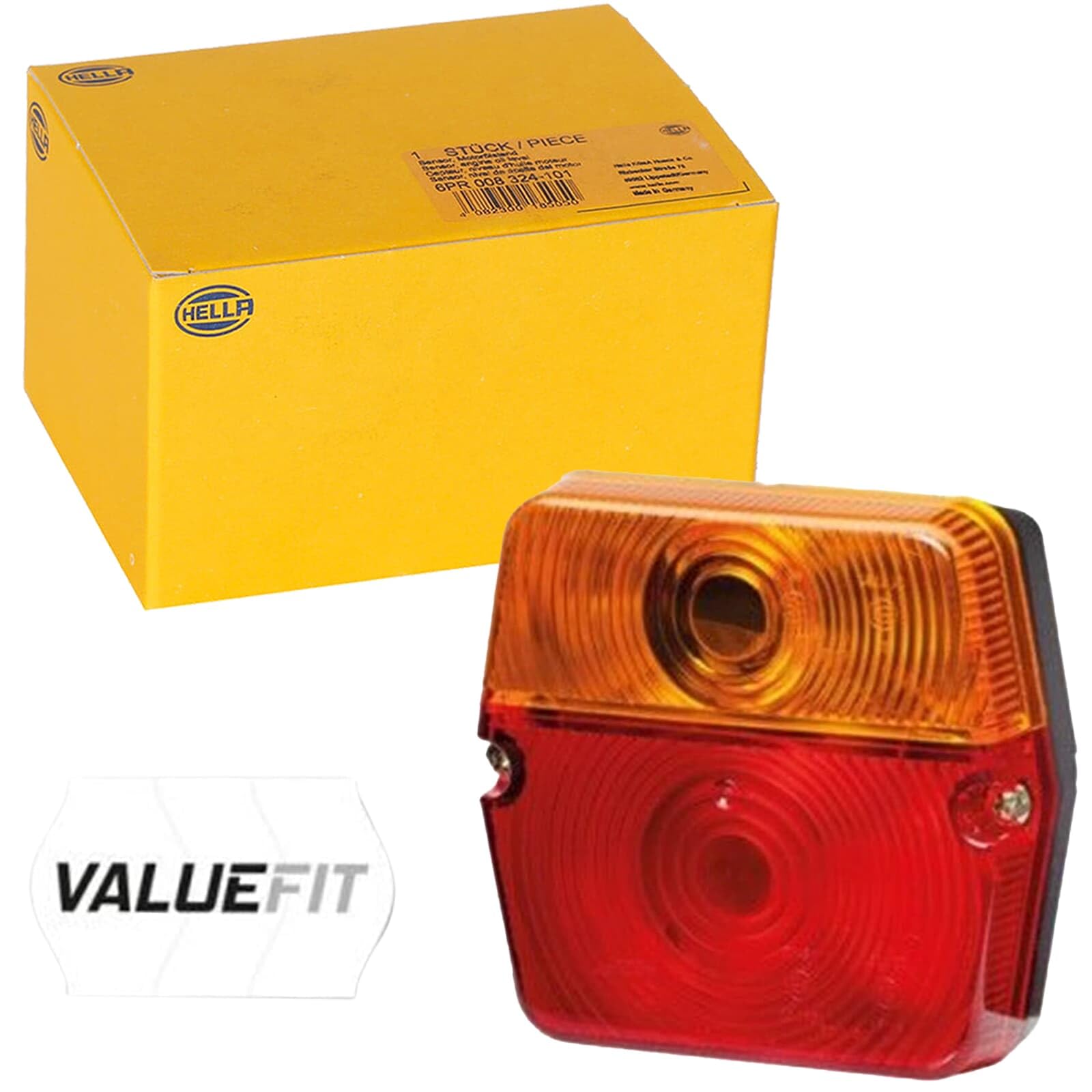 HELLA VALUEFIT 2SE 357 032-011 Rearlight - Bulb - mounting/Bolted - Lens Colour: Red/Yellow - Plug: Blade Terminal - right/left - Quantity: 1