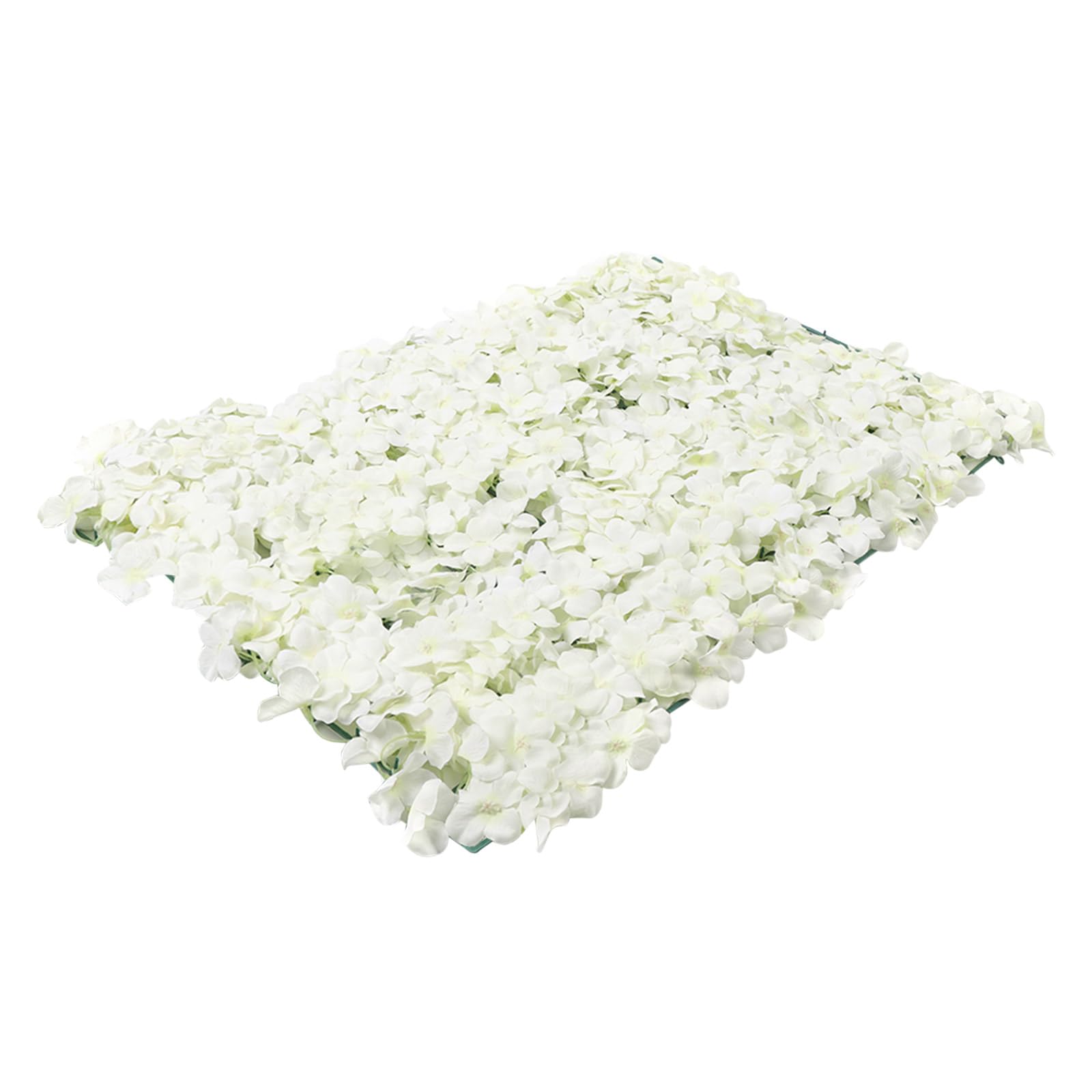 OUKANING Blumenwand Künstliche Weiße Kunstblumen Paneele für Deko Hintergrund, Faux Blumenpaneel Innen Außen Blumentapete, Wanddekoration