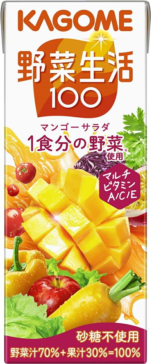 Amazon.co.jp: KAGOME カゴメ 野菜生活100 マンゴーサラダ 200ml×4