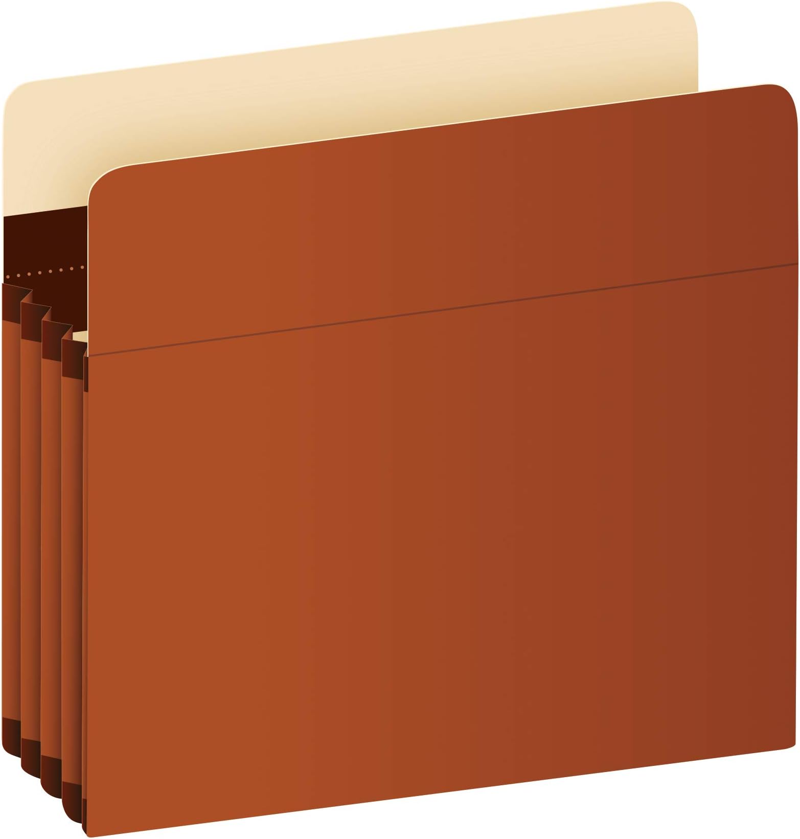 Expanding Accordion File Pockets, Extra Durable, Expands 3.5", Letter Size, Reinforced with Dupont Tyvek Material, 10/Box (15421), Brown