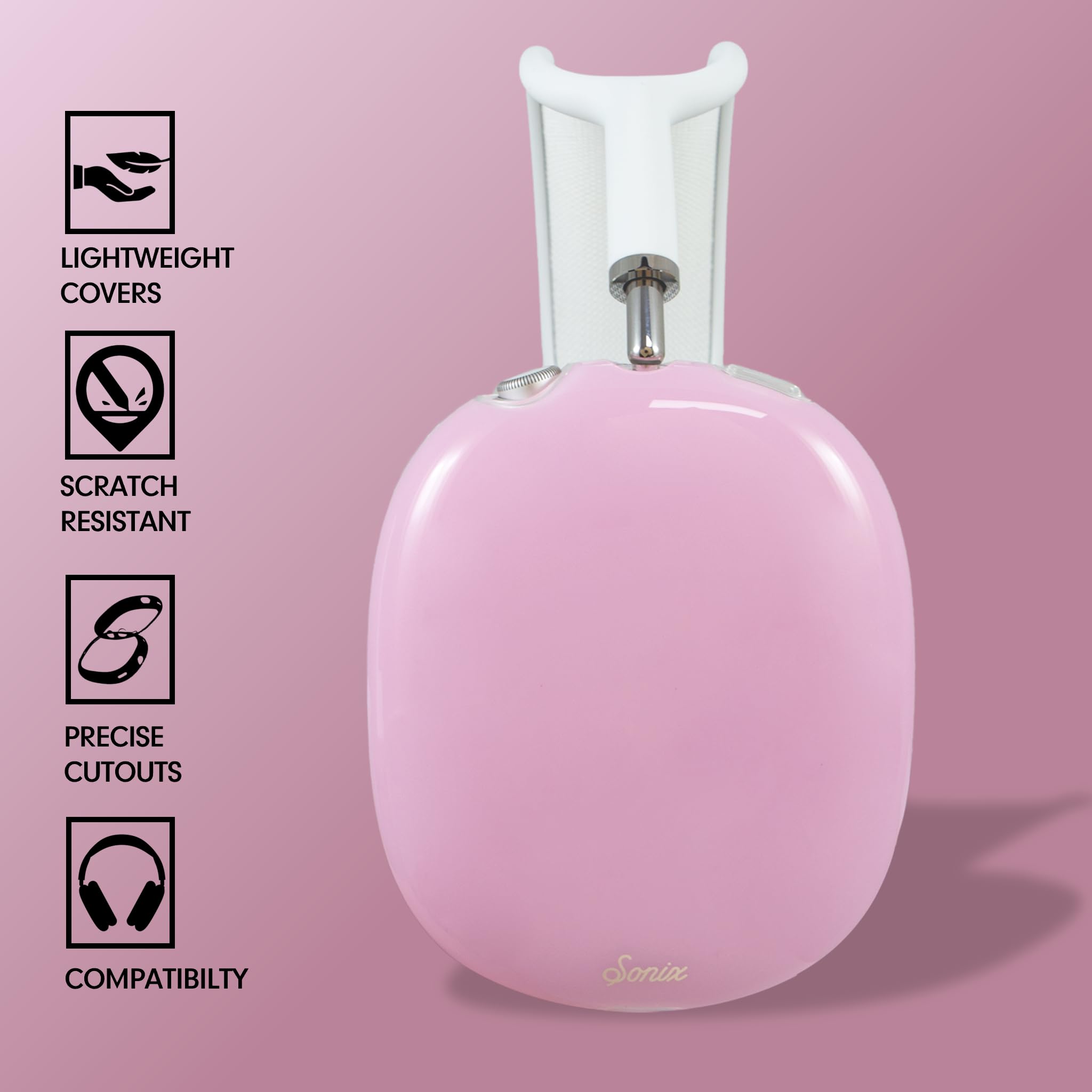 Sonix Custodia protettiva per AirPods Max 2 & 1 | Custodia per cuffie | Rosa gelatina