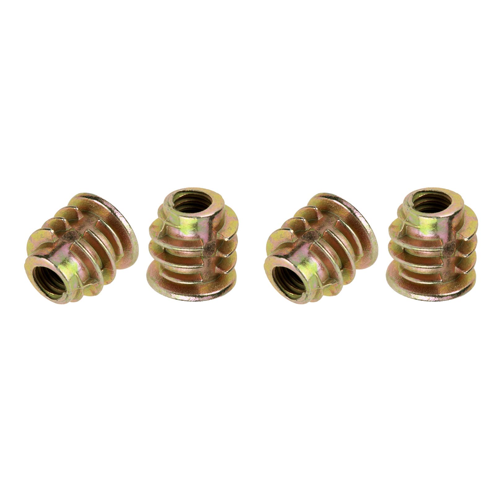 50 Pezzi Boccole Filettate per Legno, M4 x 8 mm Inserti Filettati Esagonali in Lega di Zinco per Mobili
