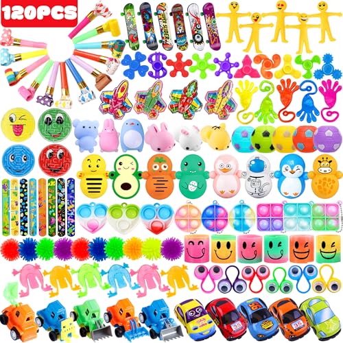 Chennyfun 120 unidades brinquedos de festa a granel lote, enchimento ananás aniversário infantil encher sacos de festa, festa favores brinquedos, aniversário Natal Halloween Easter presentes para
