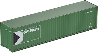 Walthers SceneMaster HO Scale Model of Cp Ships (Green, White, Black, Multimark Logo) 40' Hi Cube Corrugated Container W/Flat Roof