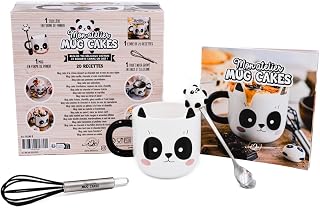 Coffret Mon atelier mug cakes Panda: Coffret avec 1 mug, 1 cuillère, 1 fouet et 1 livre de recettes