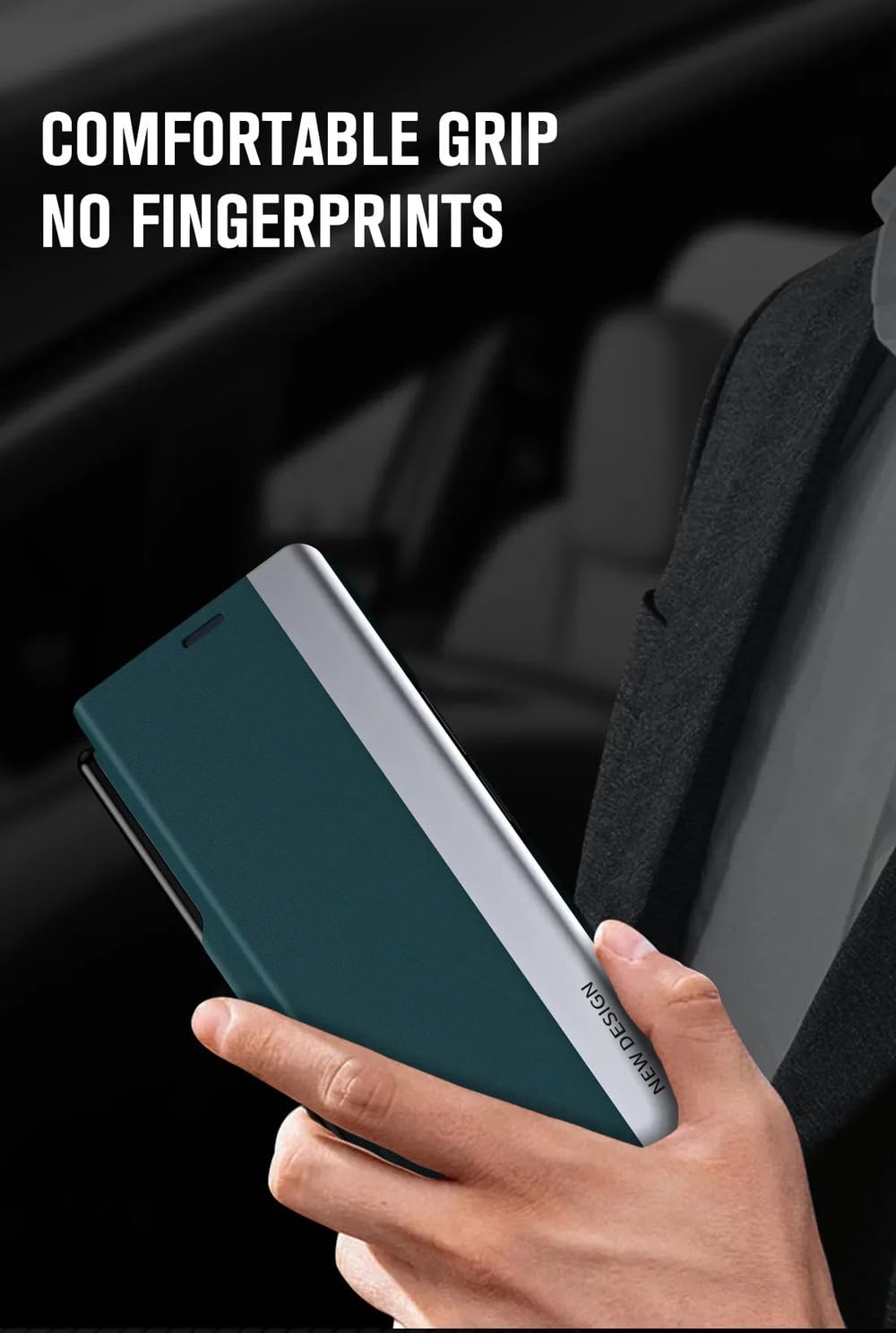Funda magnética con Ranura para bolígrafo y Funda para teléfono con bolígrafo para Samsung Galaxy Fold6 Funda con Tapa para Galaxy Z Fold 5 4 2 3 Funda Protectora, bolígrafo Accesorio Negro, para Sam