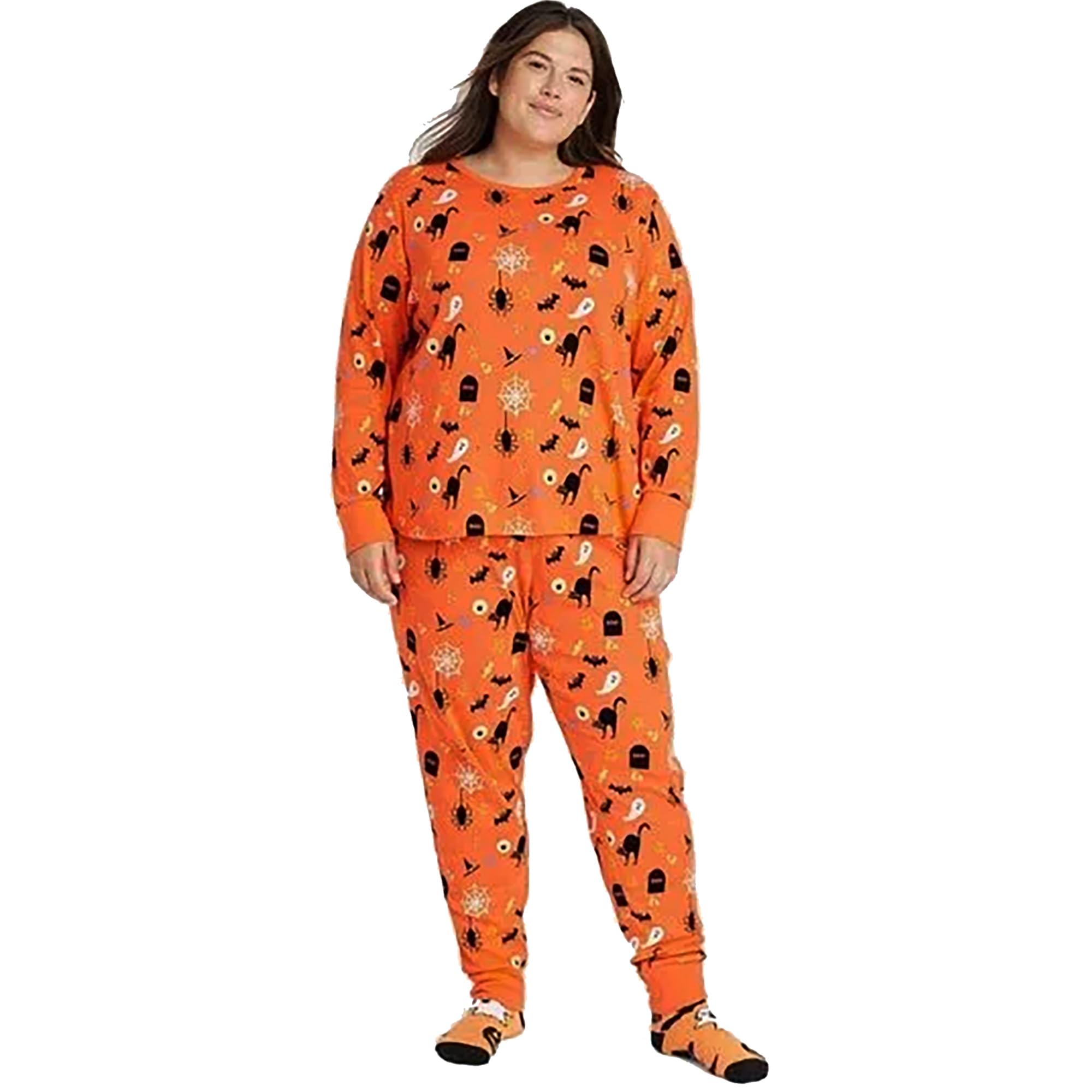 Hyde & EEK! Boutique Plus Size Women's Halloween Matching Family Pajama Set - Spooktacular Style for the Whole Family