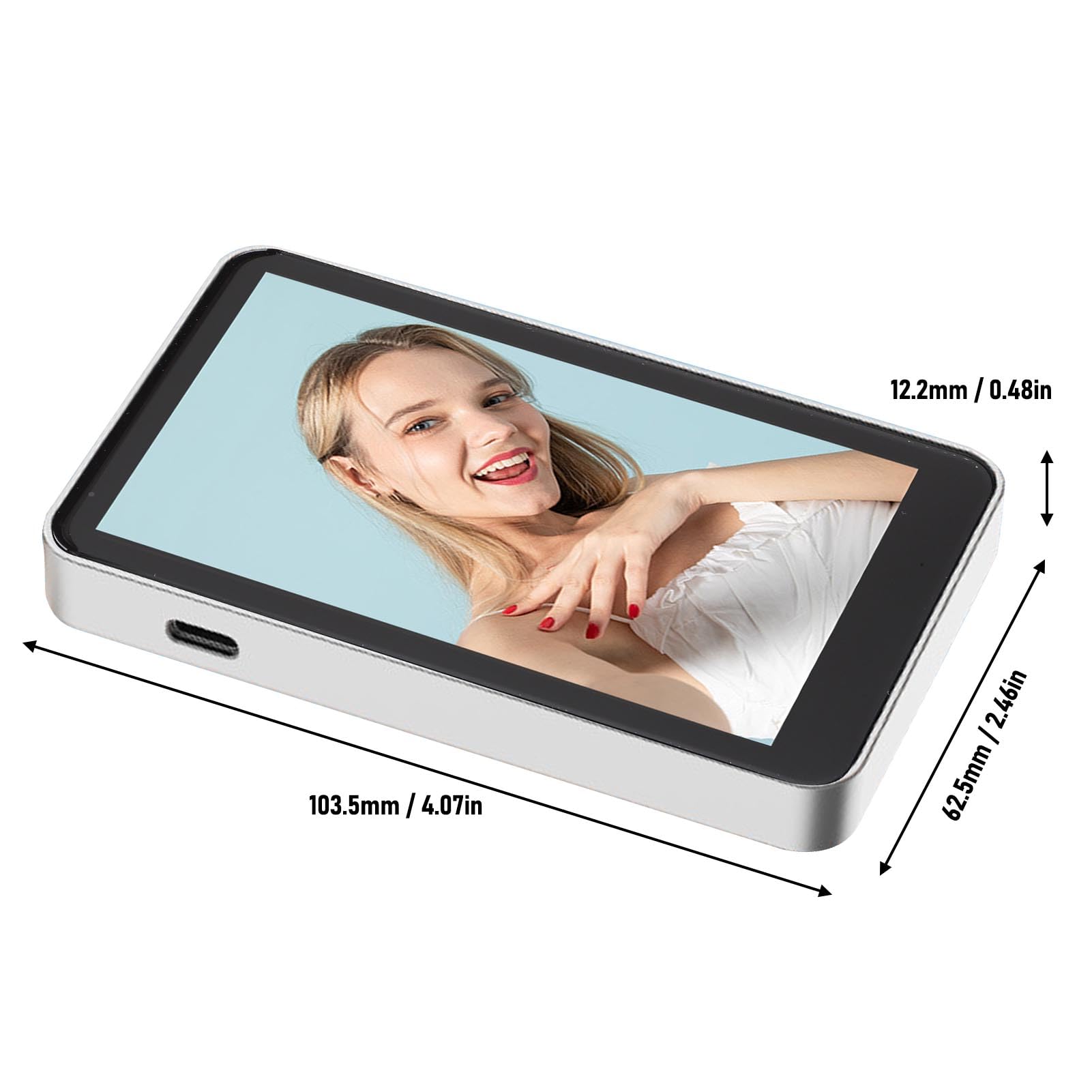 Pissente Teléfono Selfie Pantalla Control Remoto Bluetooth Magnético para Vlogging Transmisión en, Libera la Cámara Trasera, para Entusiastas de los Selfies, ABS, 4.07x2.46x0.48in (Gray)