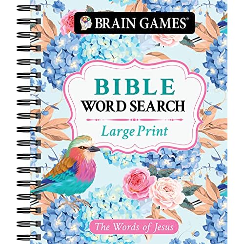 Brain Games – Large Print Bible Word Search: The Words of Jesus (Brain Games – Bible) Spiral-bound – November 15, 2021