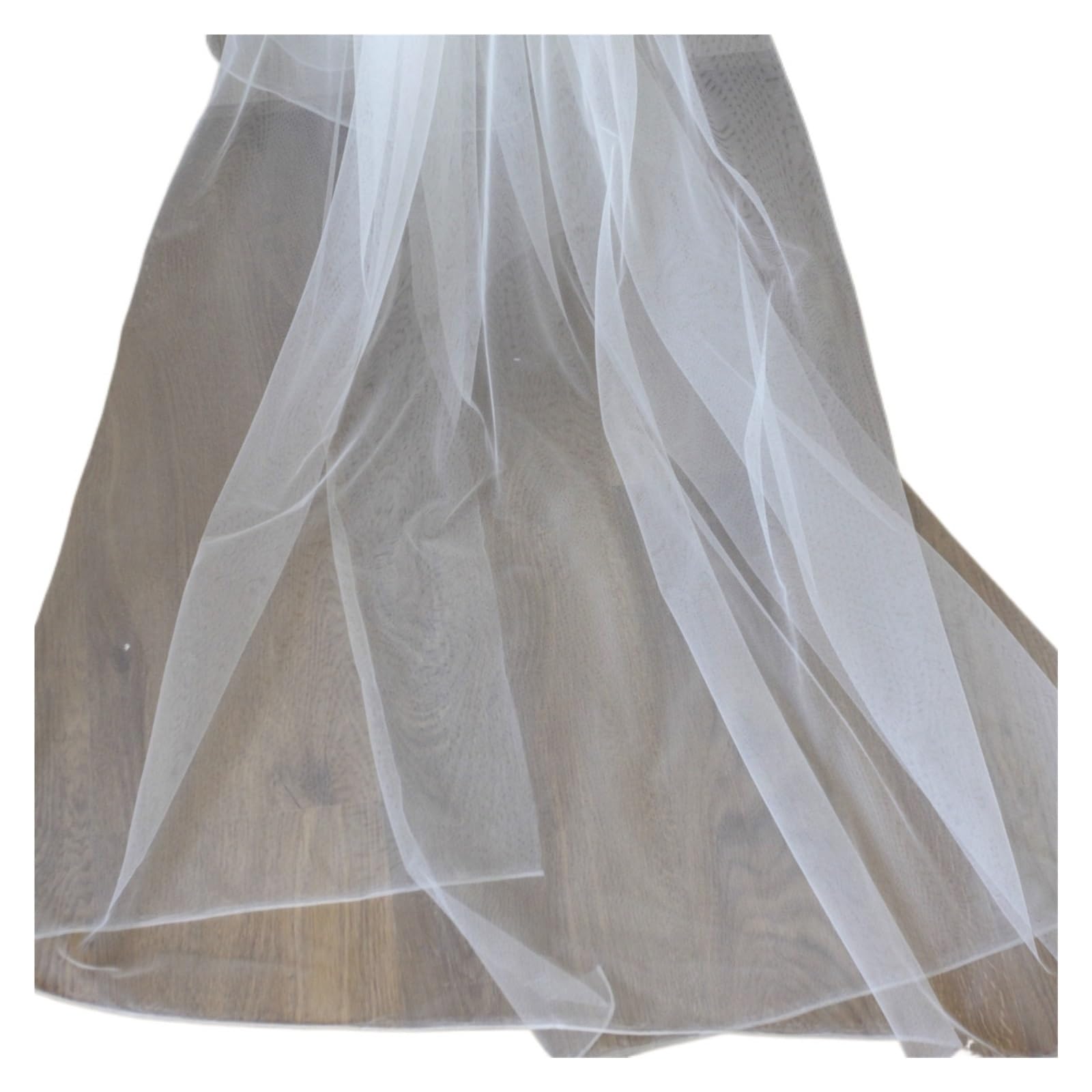 Tulle Roll 300cm Width Mesh Bridal Viel Fabric 2 Ways Stretch Tulle 3 Yards/lote(Off White,5yard)