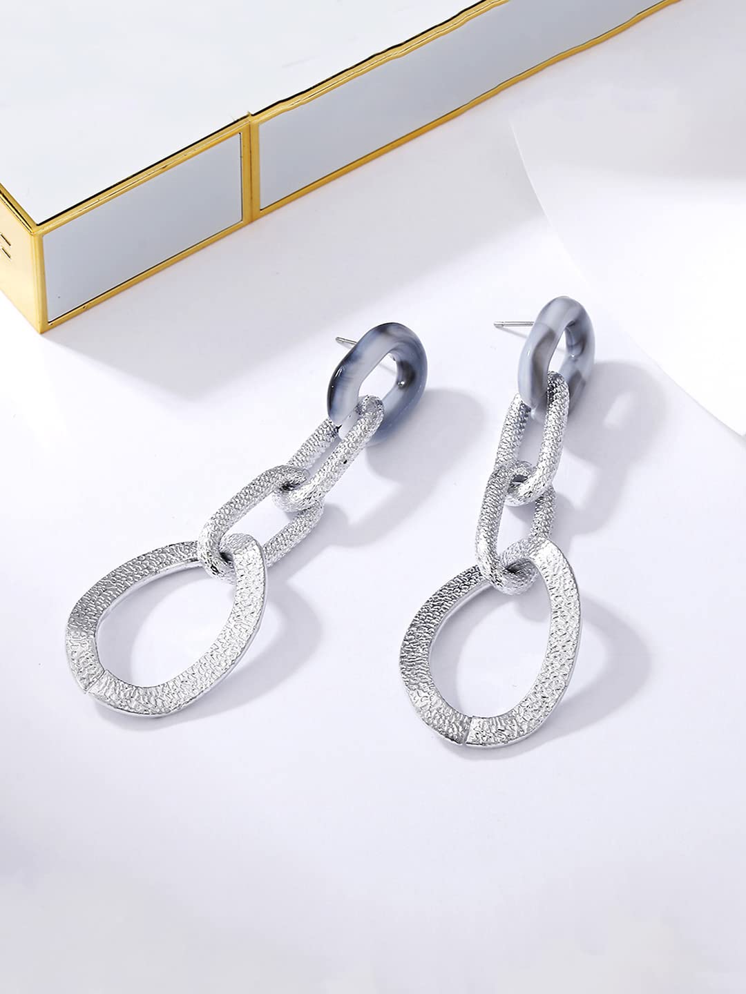 Toned Chain Earrings for Women - Birthday Anniversary Gift