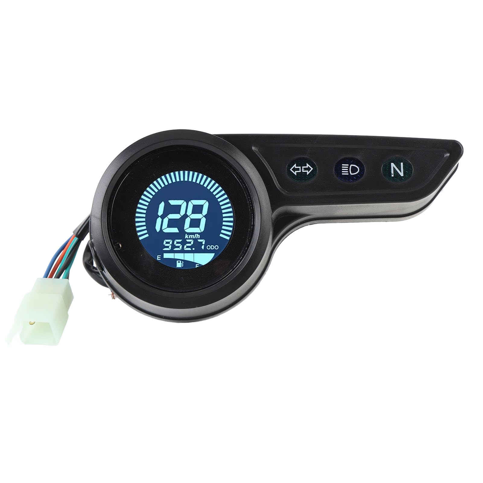 Generic Tachimetro Digitale per Moto Contagiri Contachilometri ABS Metallo Nero Proprietari di Moto DC 12V