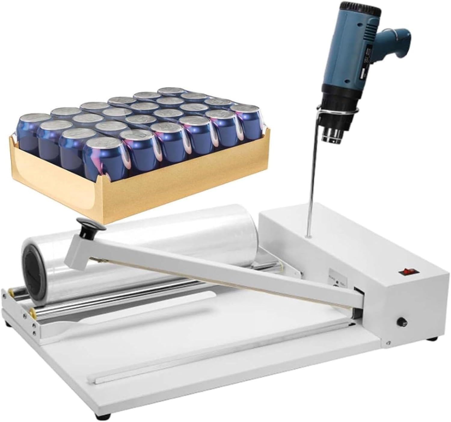 Schrumpffolie Maschine, 1500W Film Heißsiegelmaschine Mit Heißluftpistole