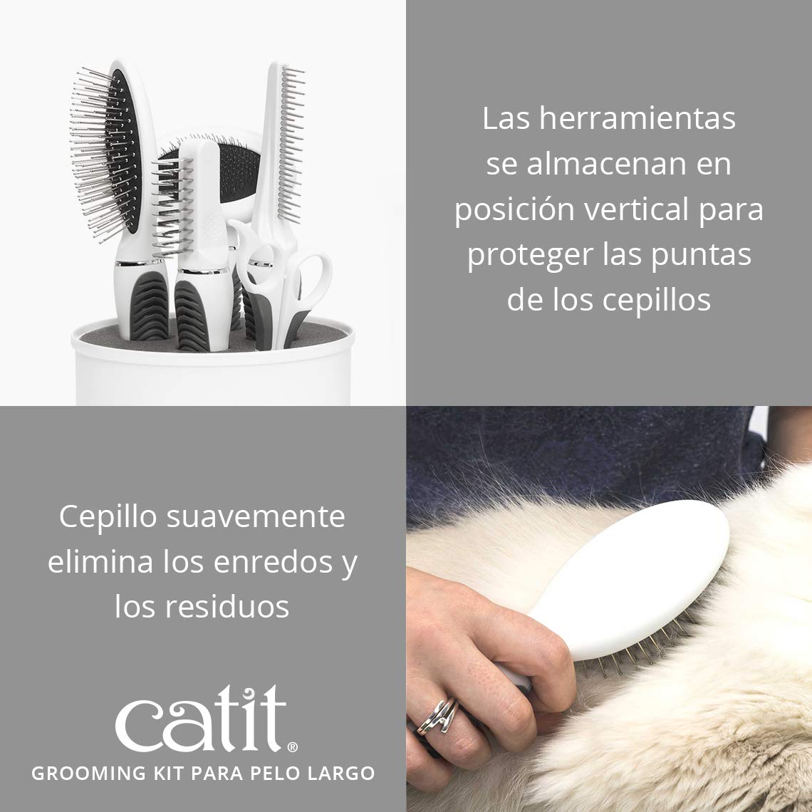 Catit Kit Grooming para Gato Pelo Largo