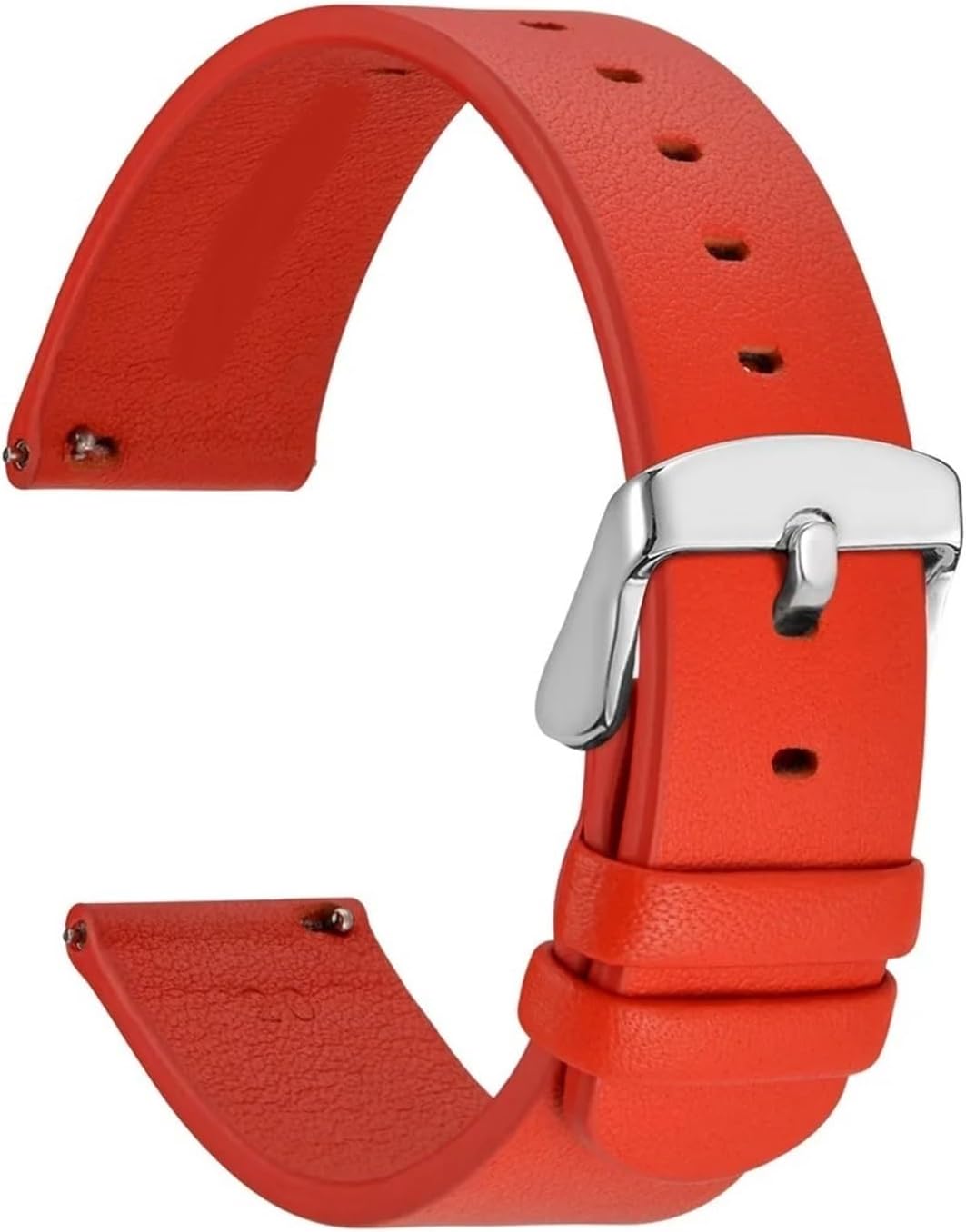 CAREG Top Grain Leather Watch Bracelet Genuine Cowhide Watchband 18mm 20mm 22mm Black Blue Brown Yellow White Red Pink Durable
