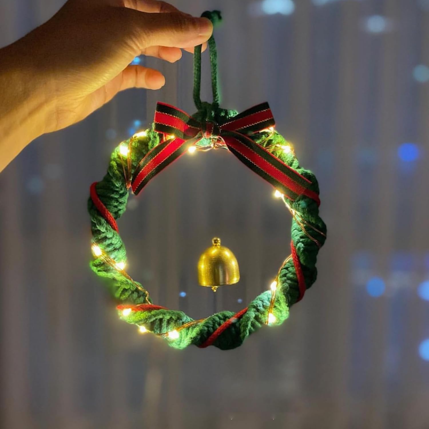 Woven Christmas Decor Door Nursery Window Decoration Stylish Handmade Cotton Cord Hanging Ornaments For Baby Room