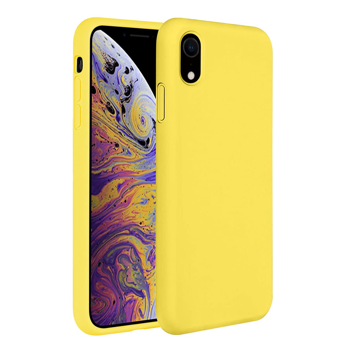 LIRAMARK Liquid Silicone Soft Back Cover Case for Apple iPhone XR (6.1 inch) (Yellow) (B089DLKK93) Amazon Price History, Amazon Price Tracker