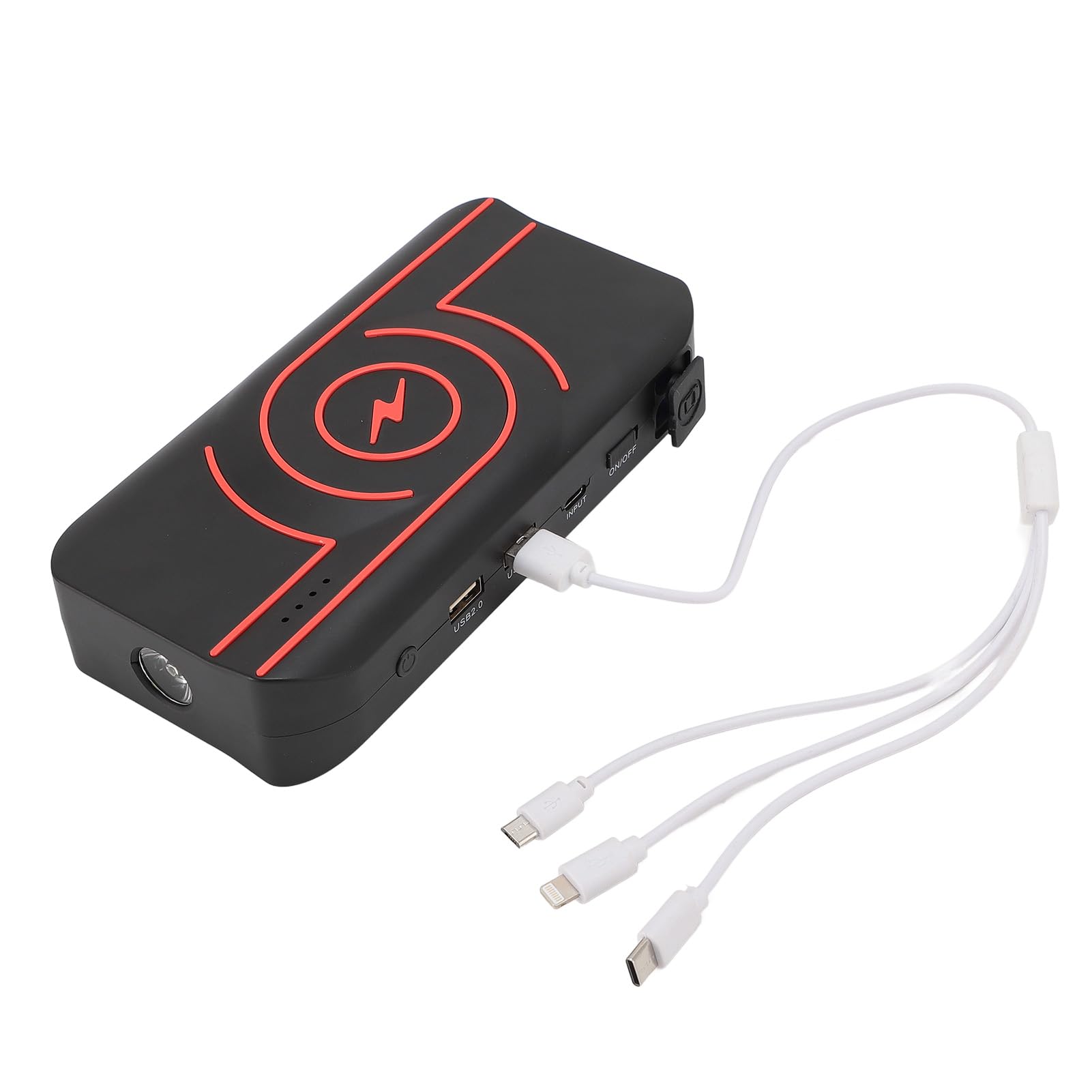 Booster Batteria per Auto con Torcia a LED 8000mAh Alimentazione Mobile per Situazioni di Emergenza