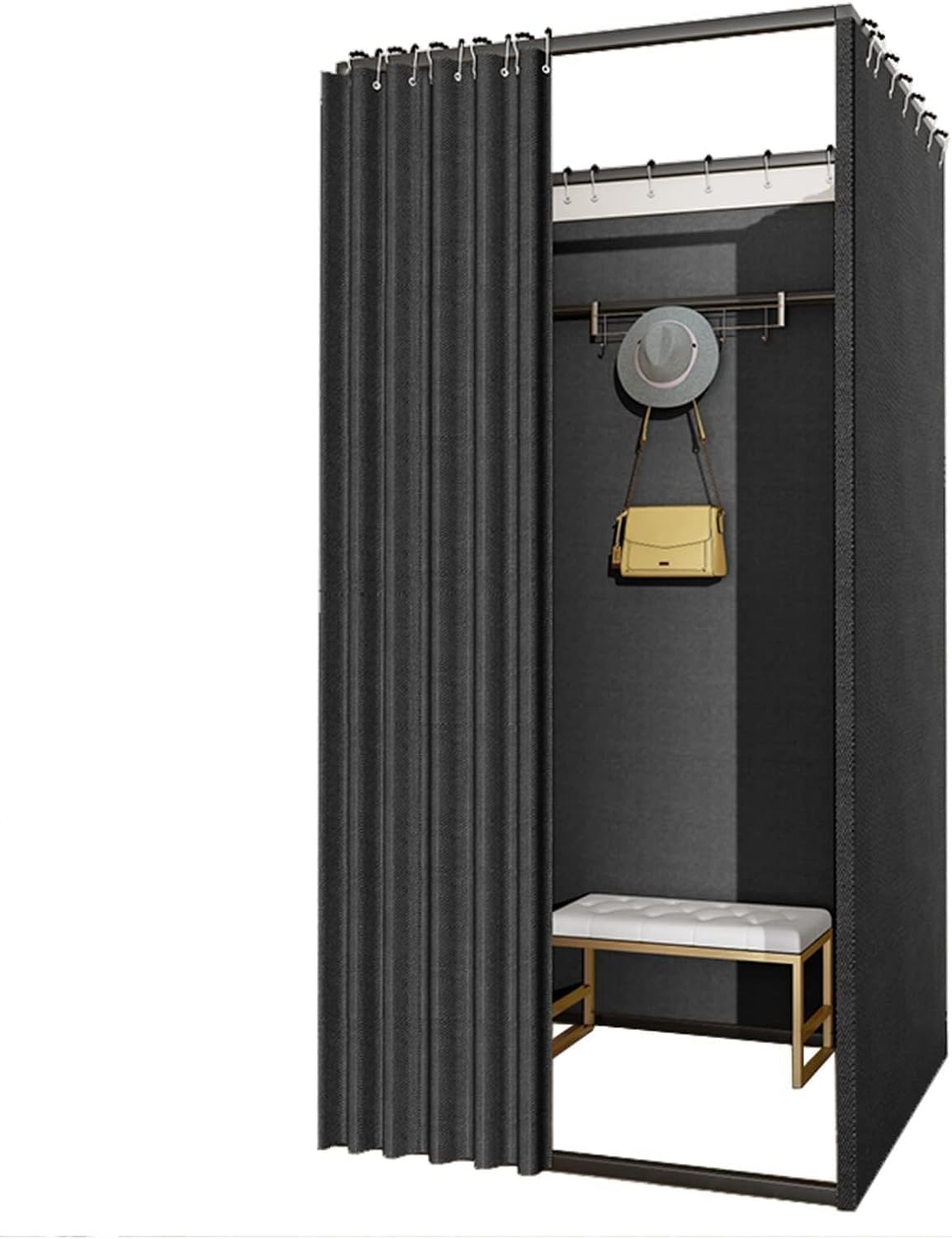 Présentoir vertical pour cabine d'essayage en boutique de mode