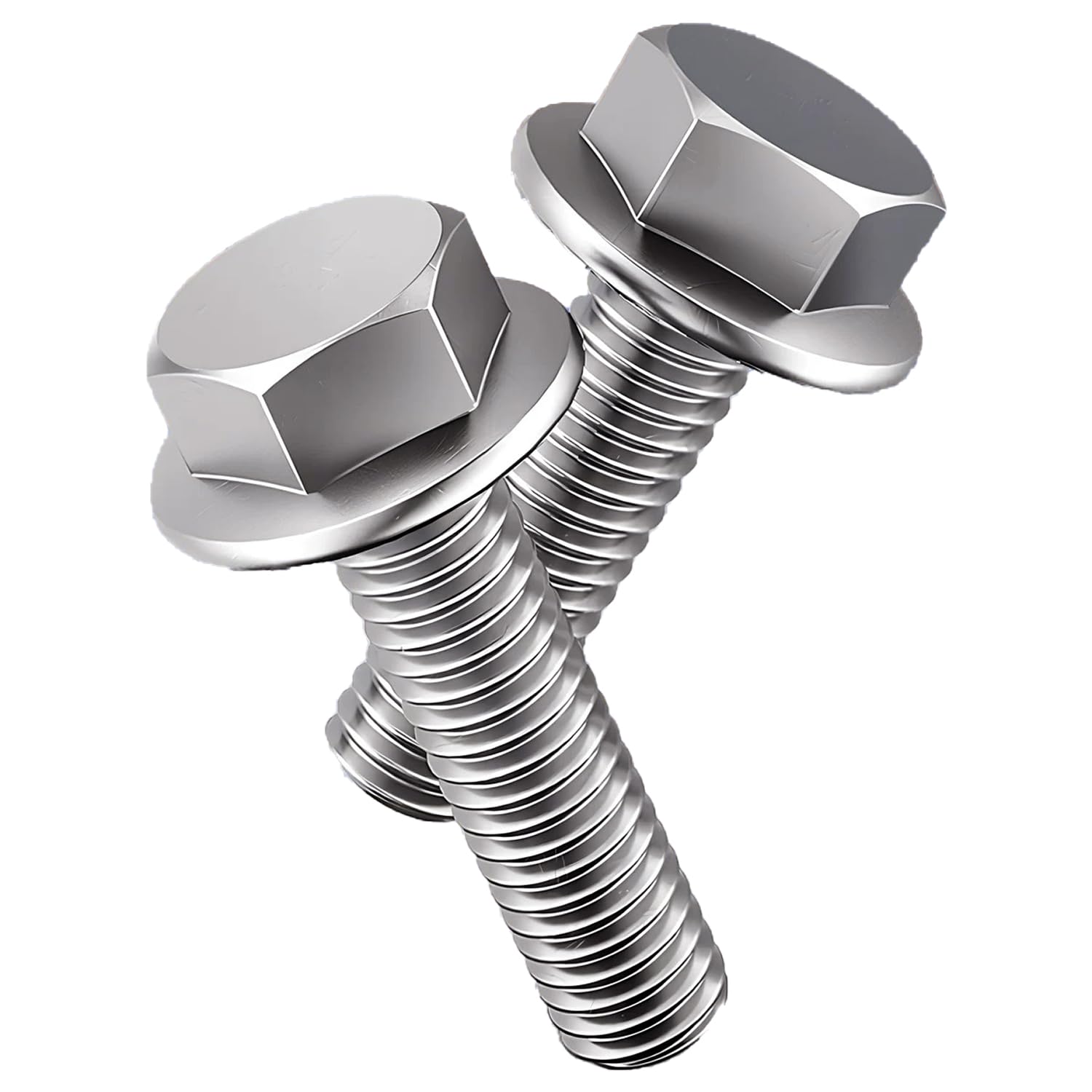 M6 Hex Bolt Kit - 180 Stainless Steel Flange Bolts & Nuts -8