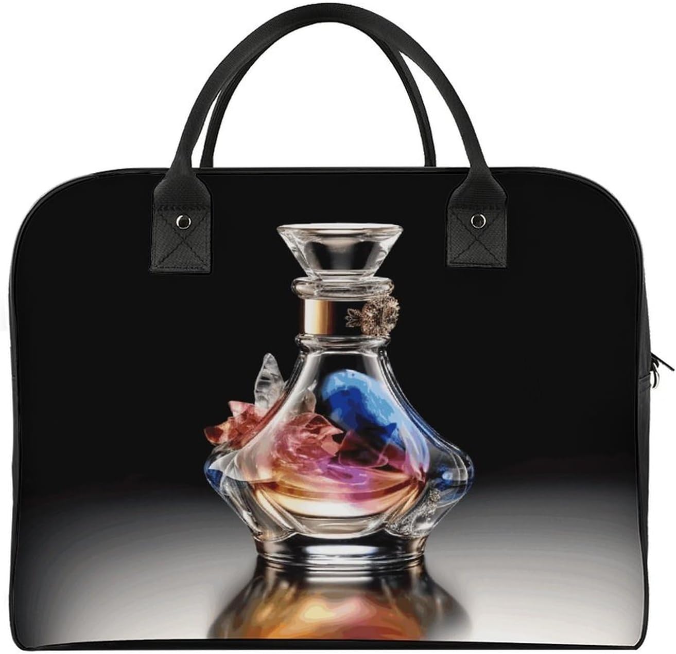 Perfume Bottle Briefcase for Women Men Lightweight Laptop Bag Casual Computer Shoulder Bag Adjustable Shoulder Messenger Bags