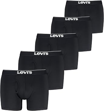 Levis Mens 5-pack Microfiber Boxer Brief, Moisture Wicking, Ultra Soft Feel, Tag-free