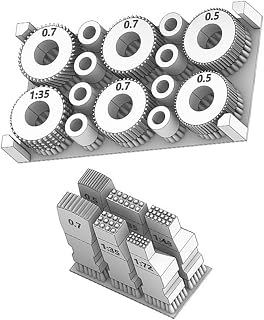 TECKEEN Anti-Magnetic Tool for Zimmerit Coat 1:35 1:48 1:72 War Chariot Model Kit Tool, 12 Replacement Heads (No Handle), Ages 6+