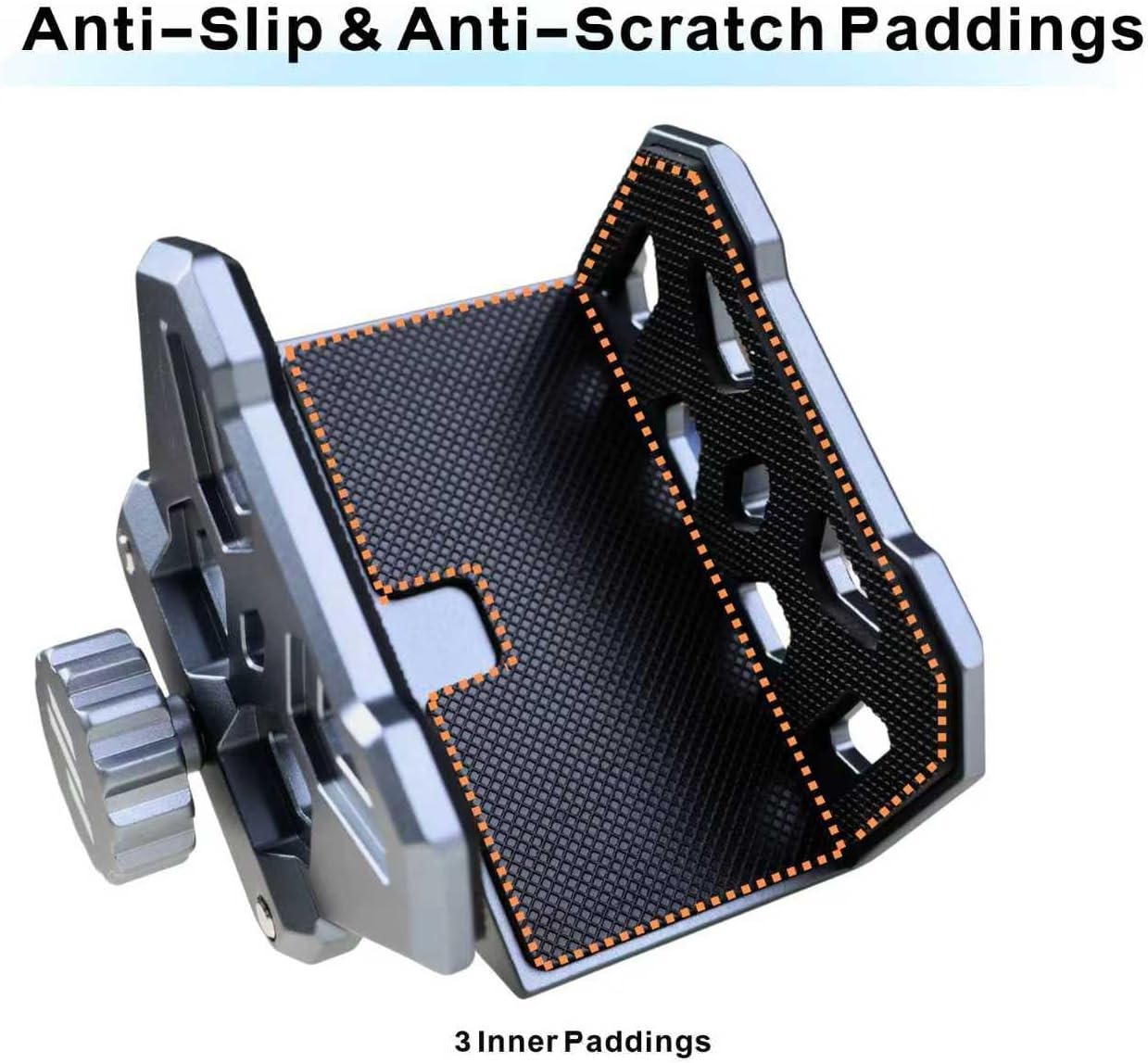 Tripod Head Clamp with Quick Release Plate, Camera Tripod Rest Clamp Head