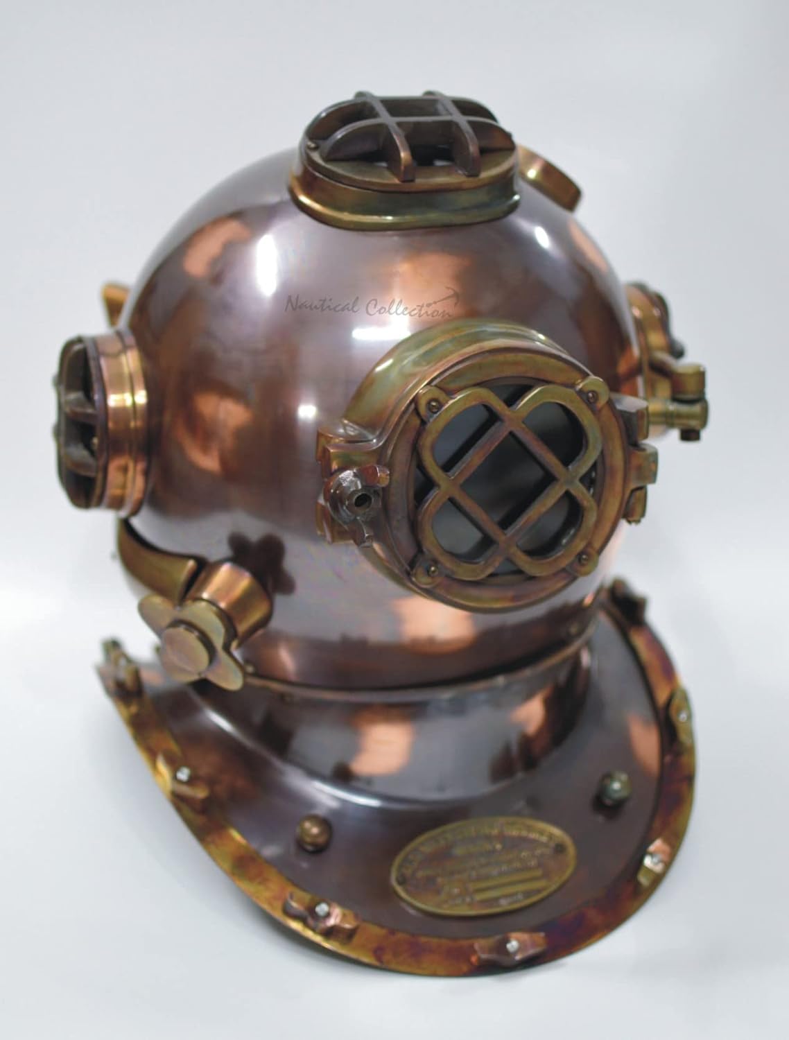 NAUTICAL COLLECTION Decorative Divers Helmet Solid Steel & Aluminum Scuba Diving Helmet 18" Diving Helmet Replica US Navy Mark V in Copper Antique Finish
