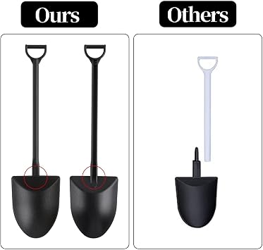 CCINEE 50pcs Mini Shovel Spoons for Desserts, Disposable Plastic Icecream Spoons Shovel Shape Cute Black Spoon for Family And Halloween Party