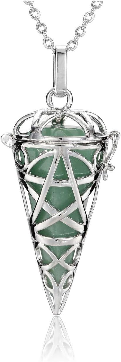Collana A Y Con Ciondolo Esagonale In Cristallo Curativo - Gioiello A Forma Di Proiettile In Lega Placcata Oro/Argento Per Donna E Ragazza - 2